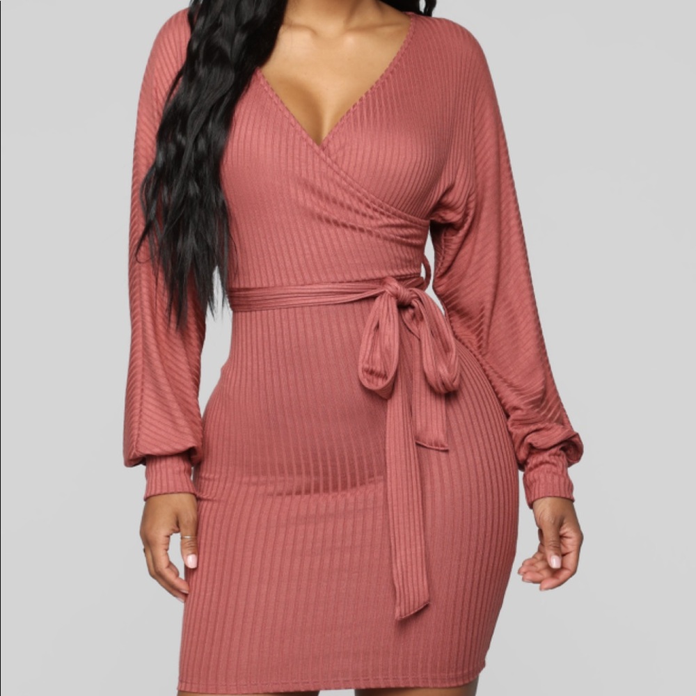 Sweet like sugar wrap dress fashion nova